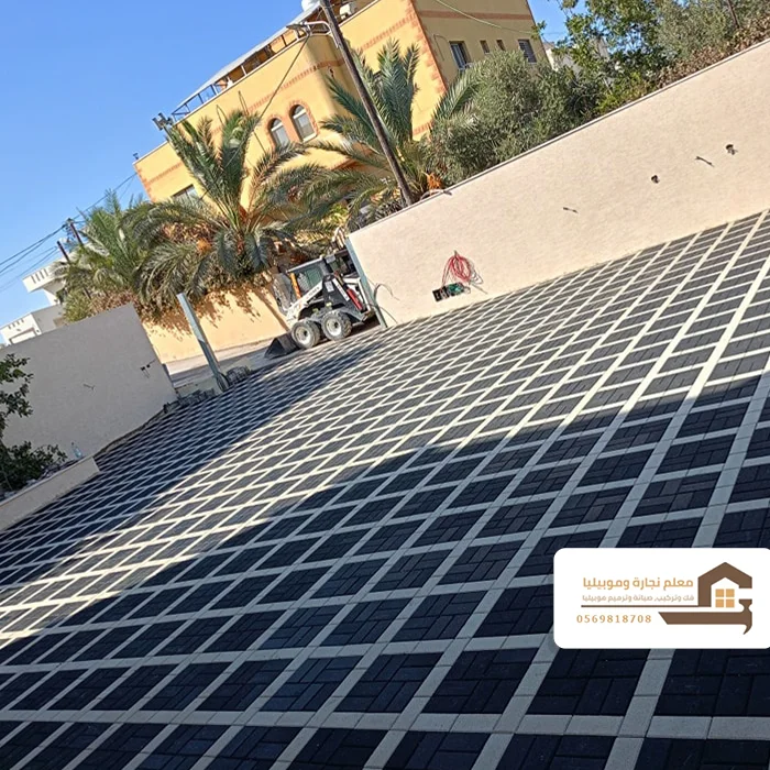 تبليط أحواش انترلوك.