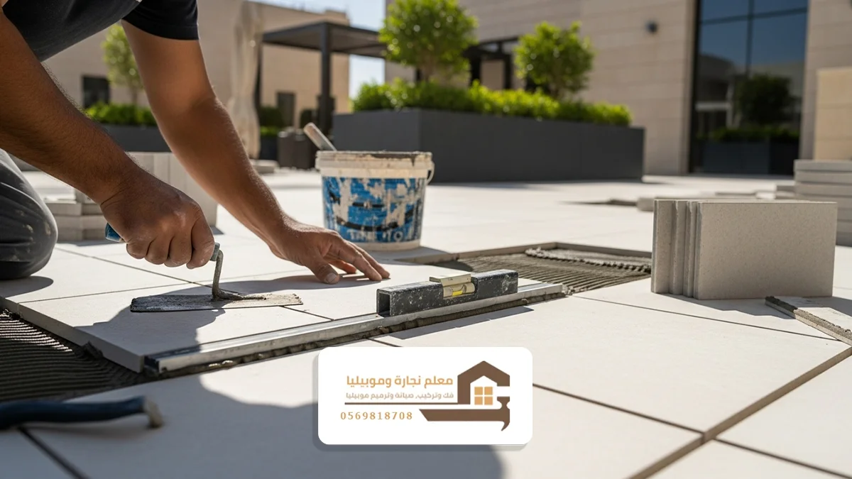 تركيب بلاط احواش جدة